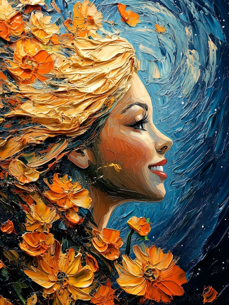 Woman With Flowers
