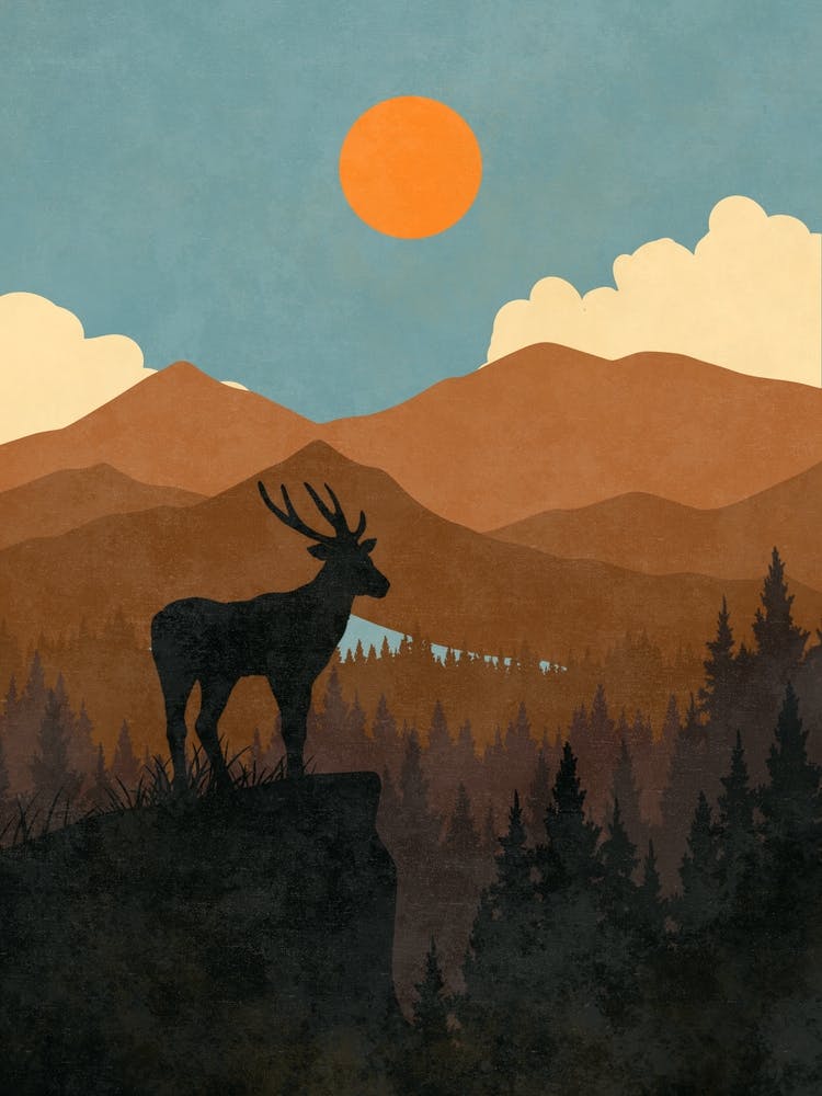 Deer In The Mountains 11