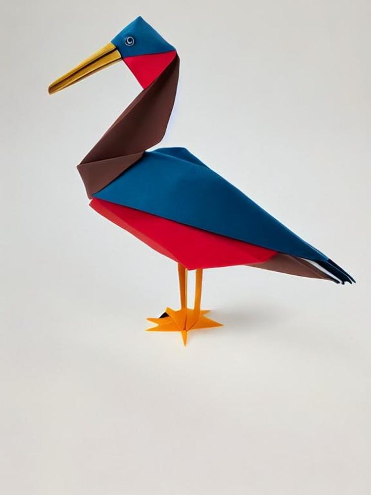 Brown Pelican Origami Bird