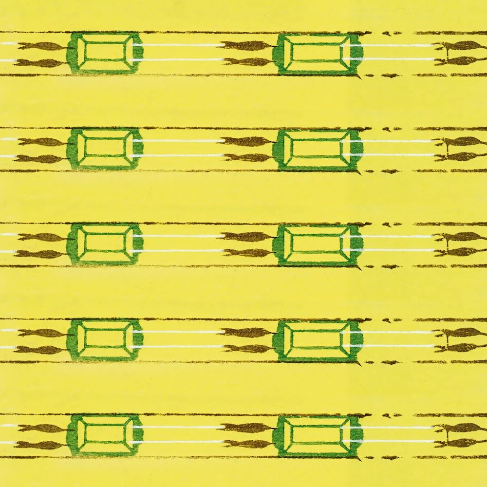 Vintage Ukiyo-e Woodblock Print Of Japanese Textile, Shima Shima, Furuya Korin (59)