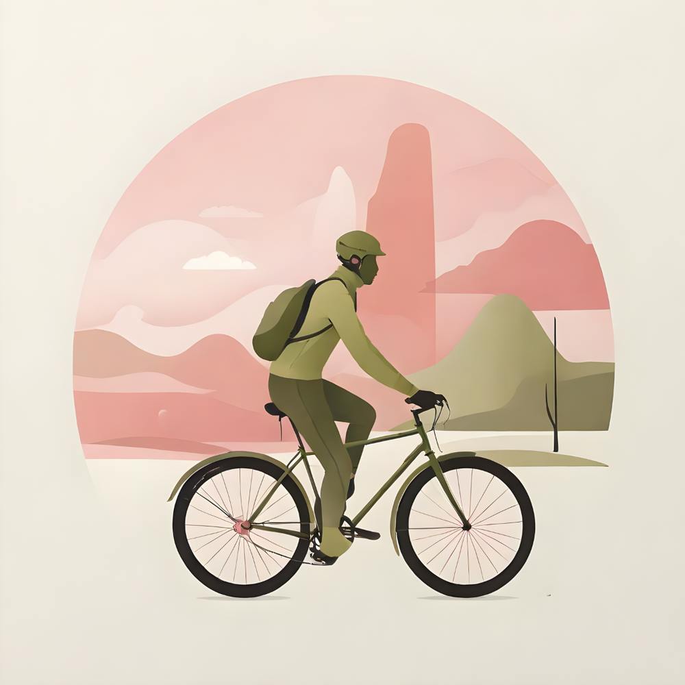 Man Riding A Bike