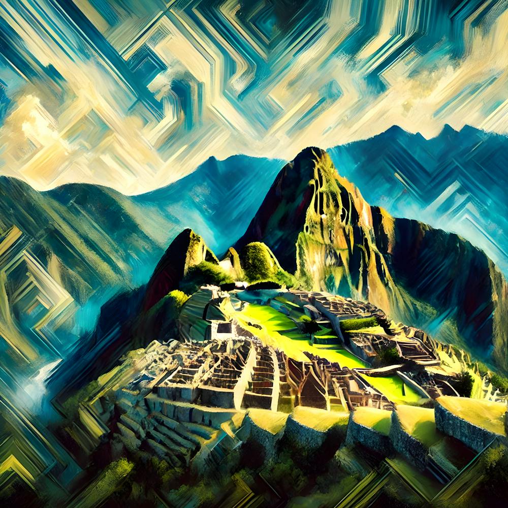 Mystical Heights Abstract Machu Picchu