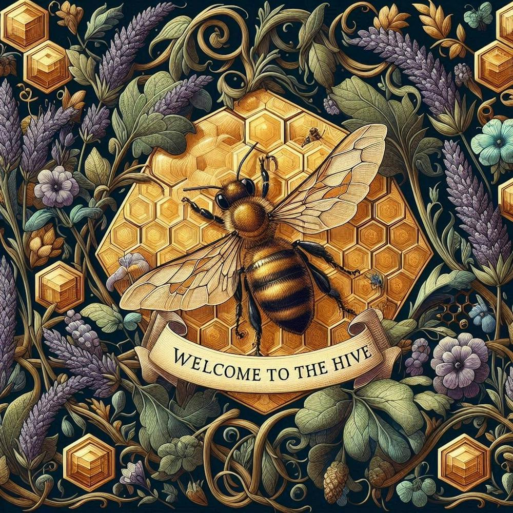 welcome to the hive bee print2