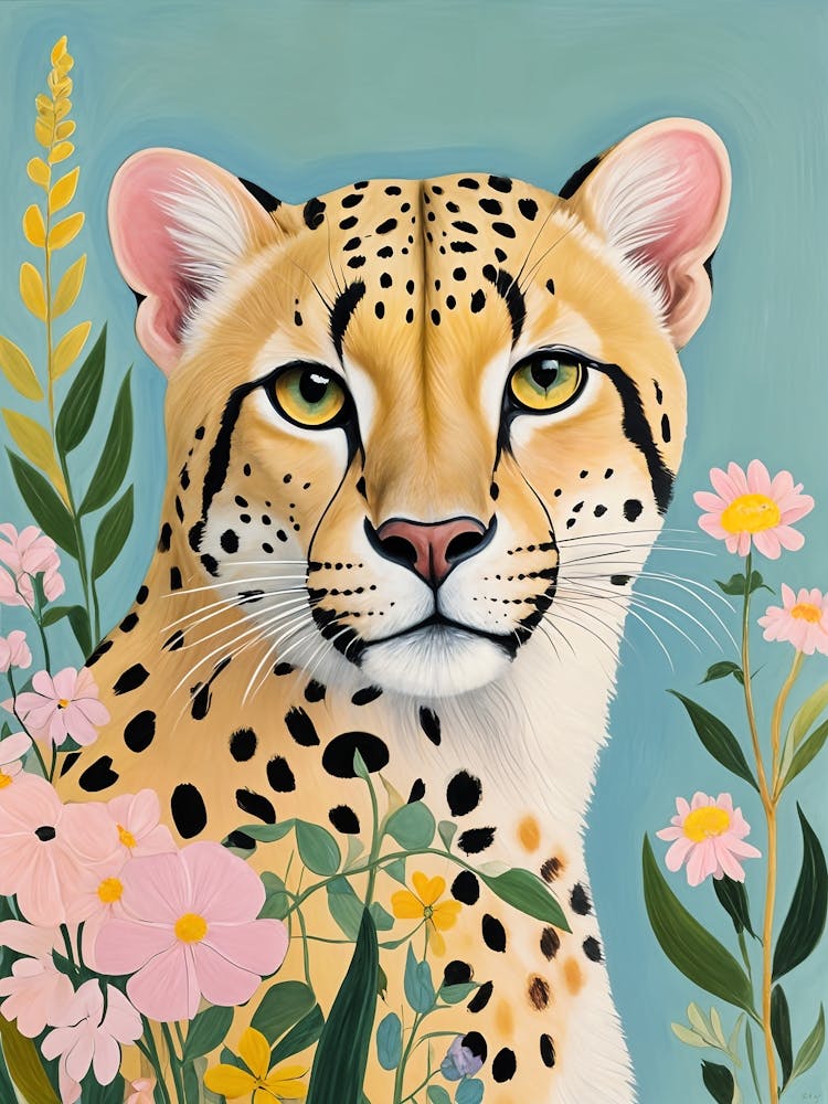 Floral Cheetah