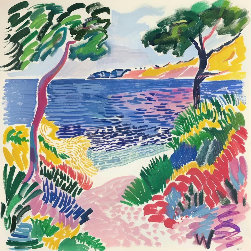 Seaside Doodle Matisse Style 13