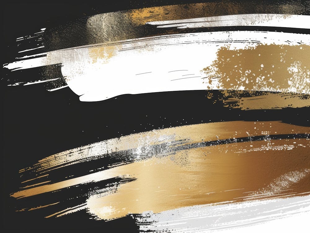 Abstract Gold And Black Painting 41