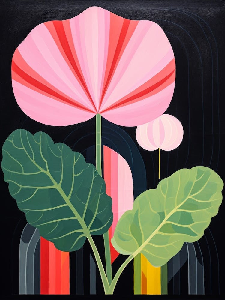 Cyclamen 5 Hilma Af Klint Inspired Flower Illustration