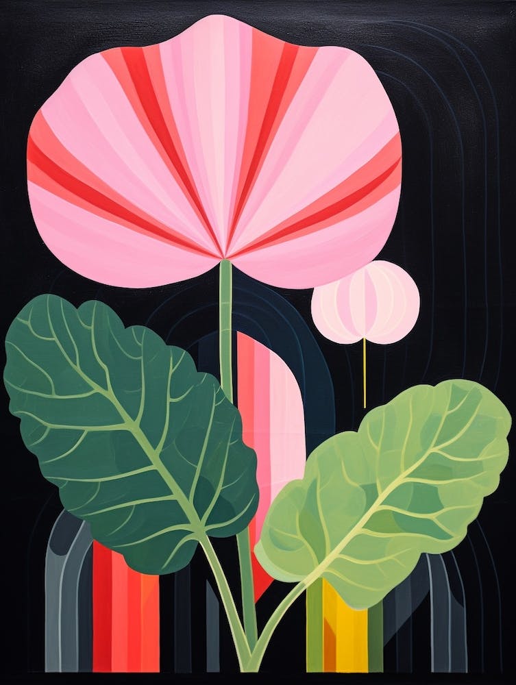 Cyclamen 5 Hilma Af Klint Inspired Flower Illustration