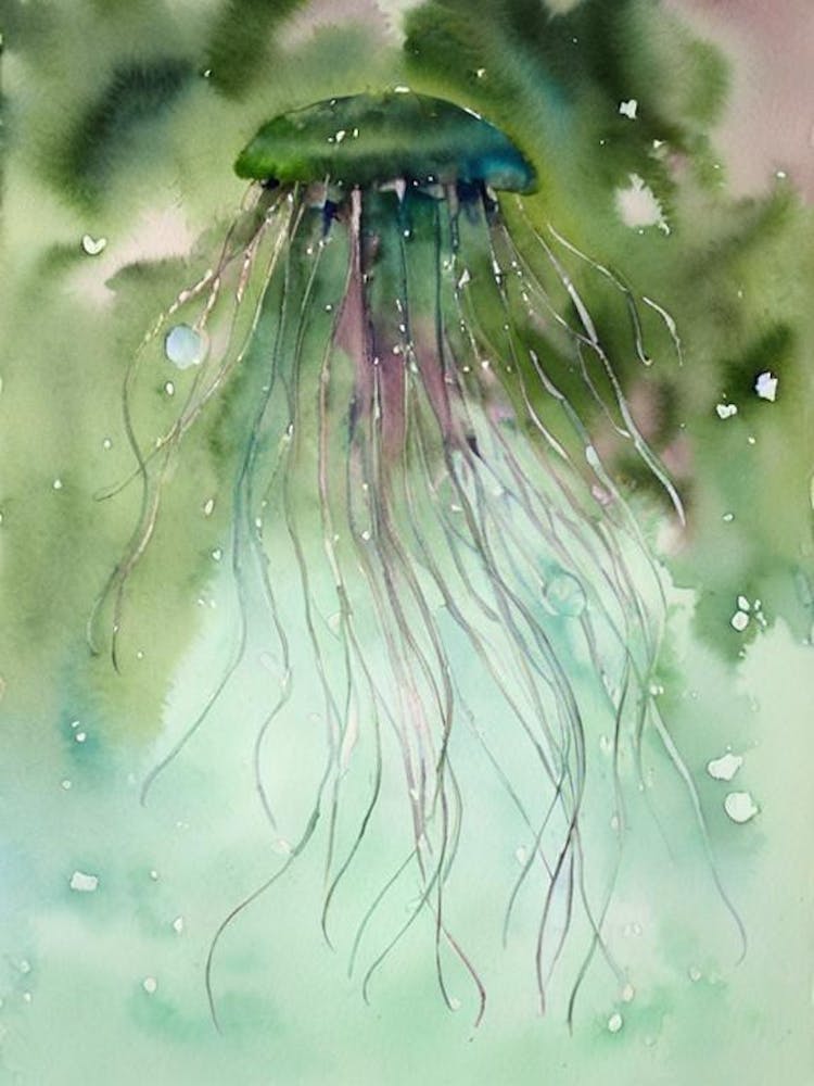 Jellyfish Storybook Watercolour