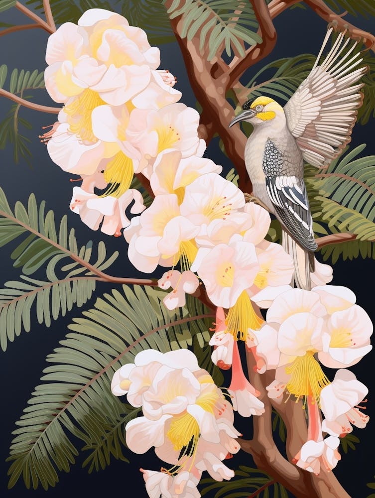 Peacock Flower 4 Flower Painting