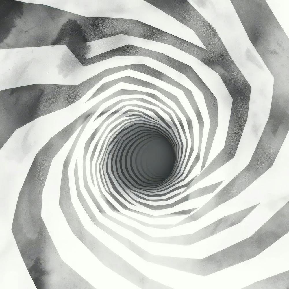 Black And White Swirling Vortex