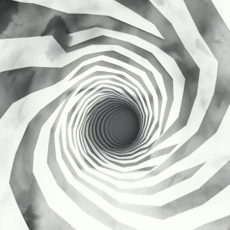 Black And White Swirling Vortex