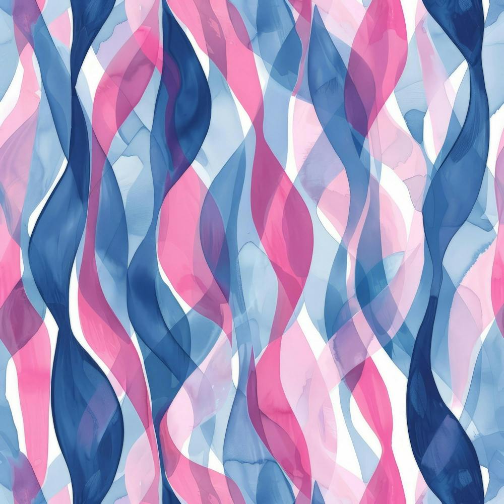Blue And Pink Wavy Pattern