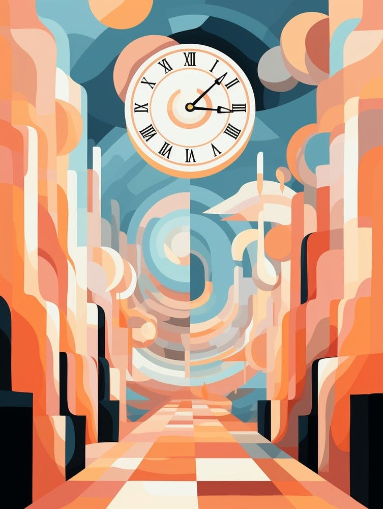 Time Abstract Geometric Illustration 12