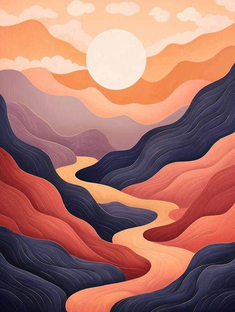 Mountains Abstract Minimalist 8