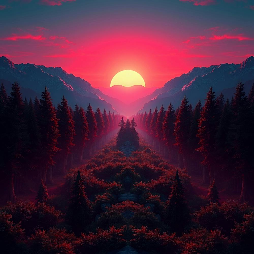 Sunset In The Forest 9