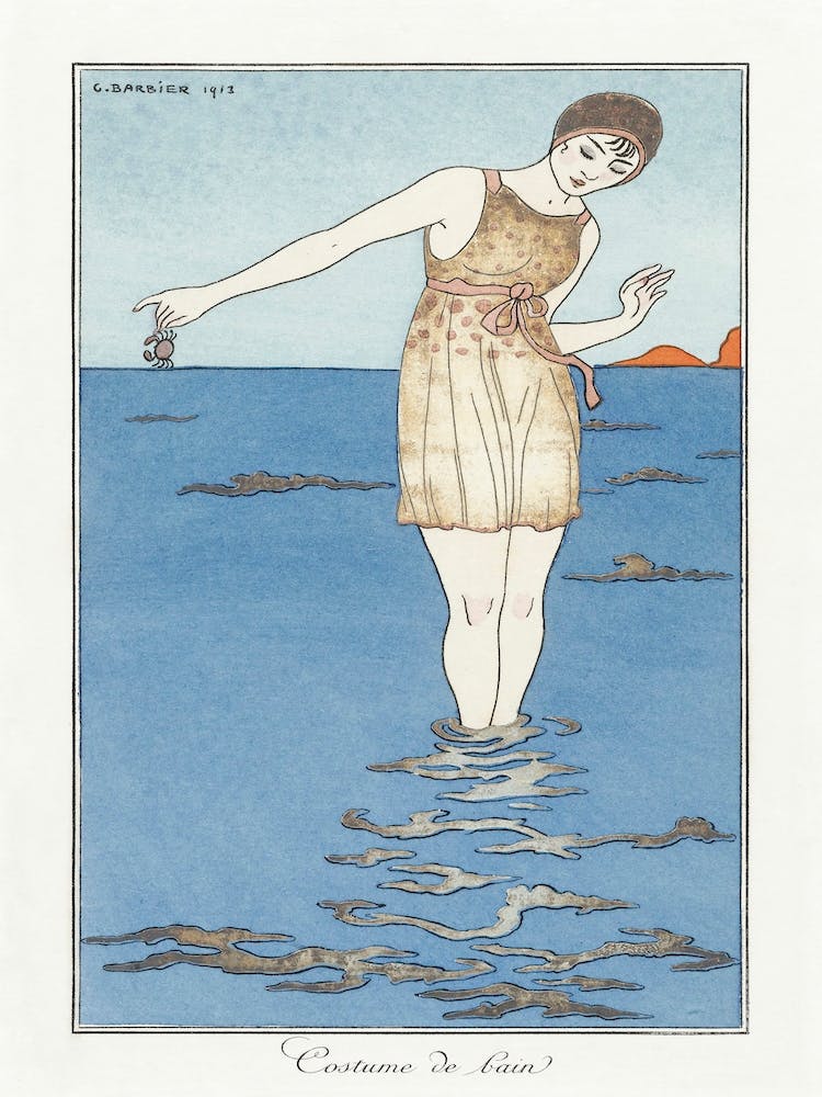 Costumes Parisiens Costume De Bain (1913), George Barbier