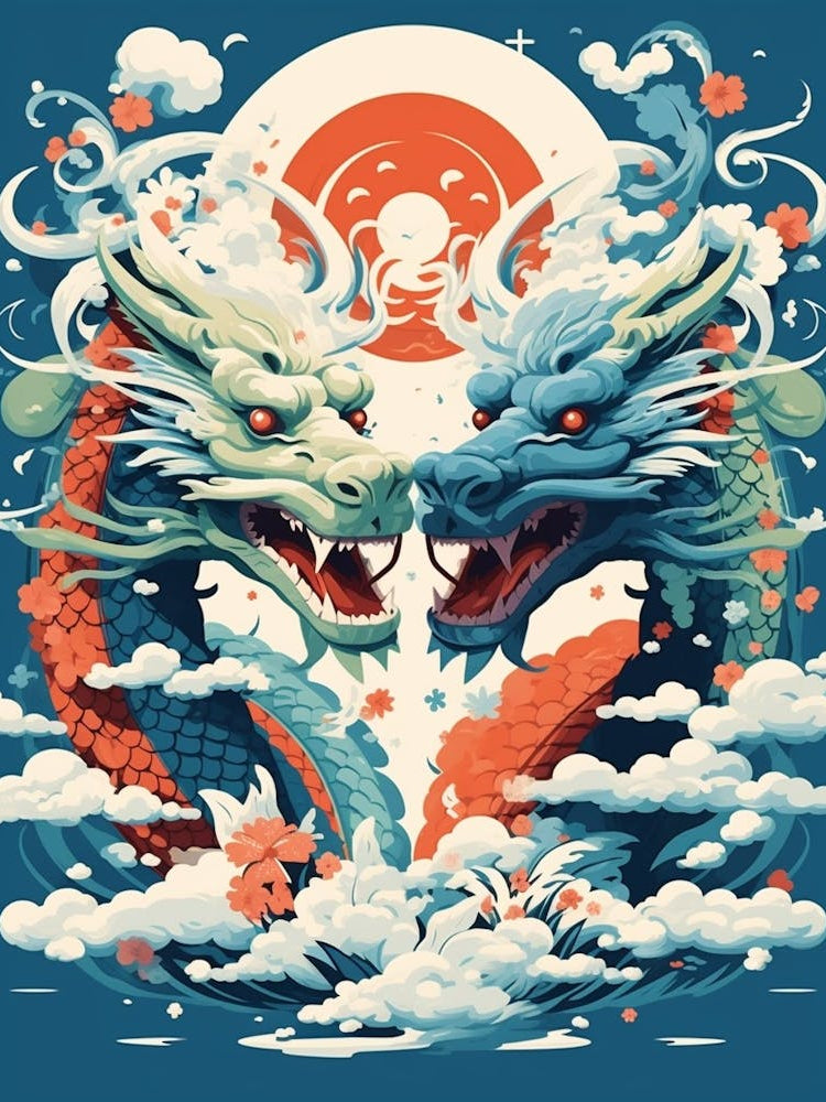 Japanese Dragon Illustration 12