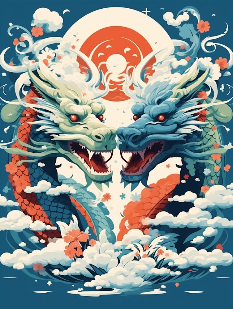 Japanese Dragon Illustration 12