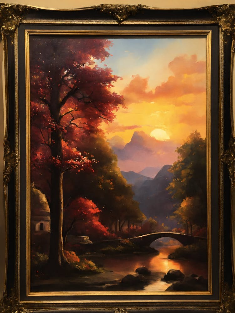 Sunset Over The River