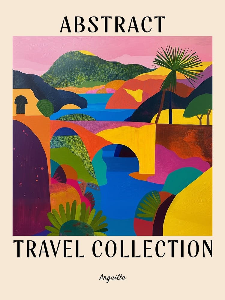 Abstract Travel Collection Poster Anguilla 2