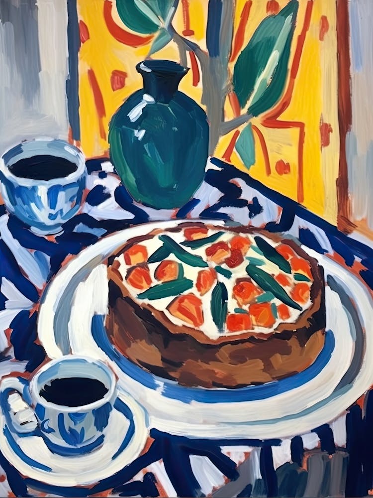 Peinture De Gâteau Aux Noisettes 1