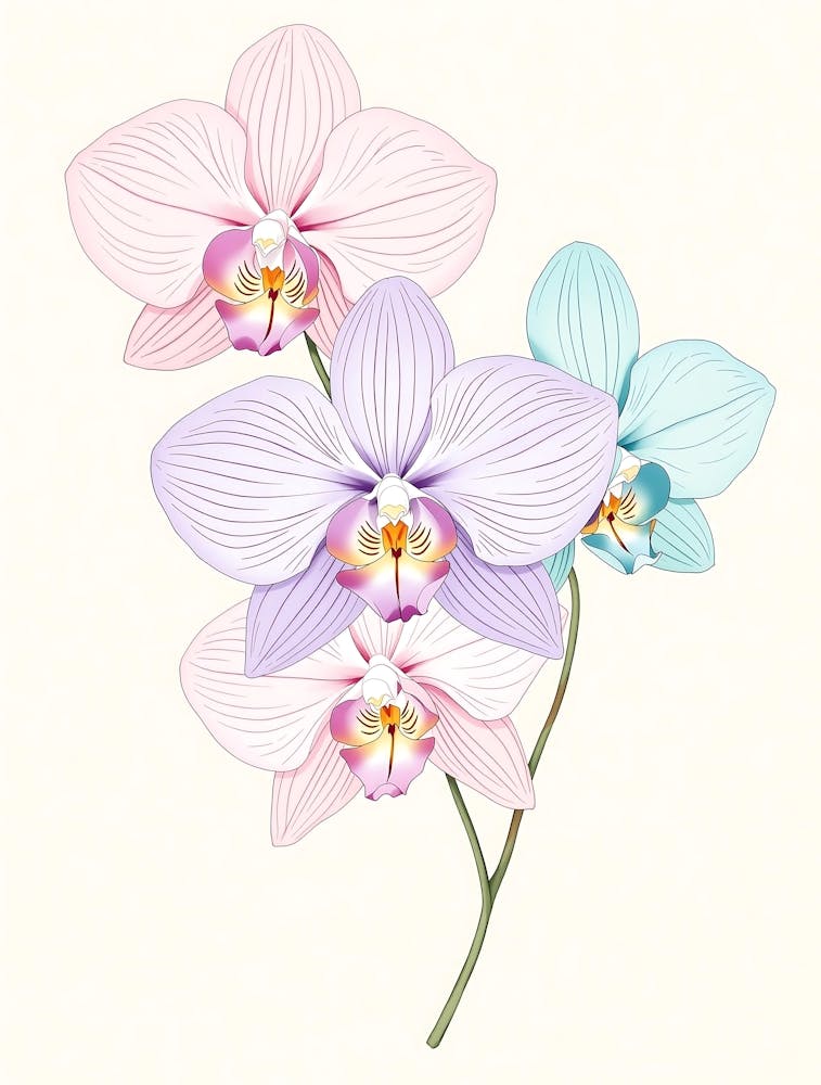 Romantic Pastel Wildflowers with a Delicate Touch