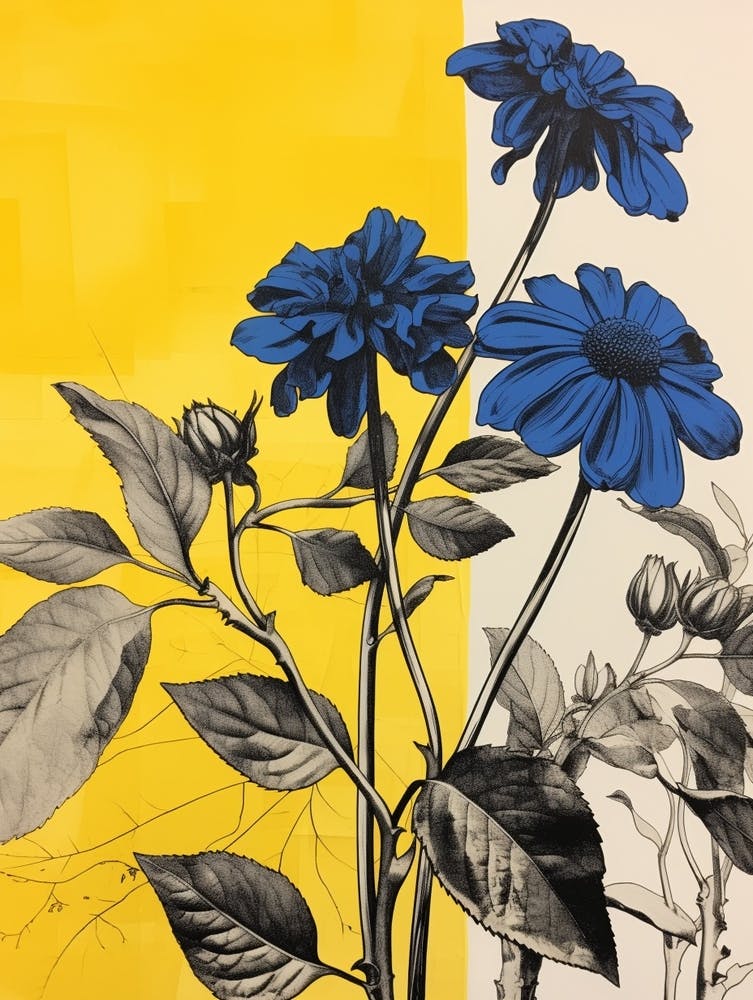 Blaue Botanische Schwarzäugige Susanne 1