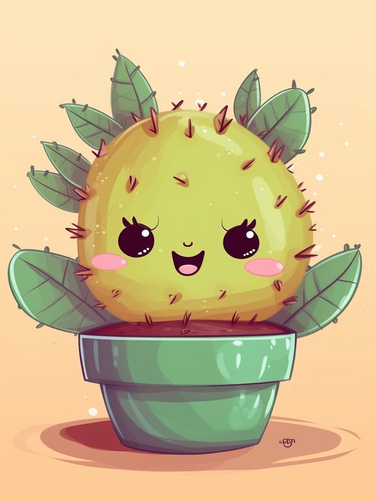 Cactus Kawaii Illustration 2