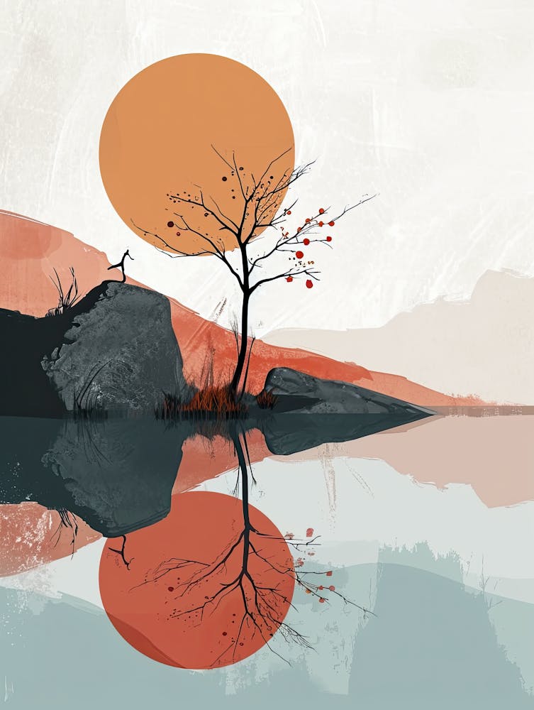 Lone Tree at the Lake, Minimalism