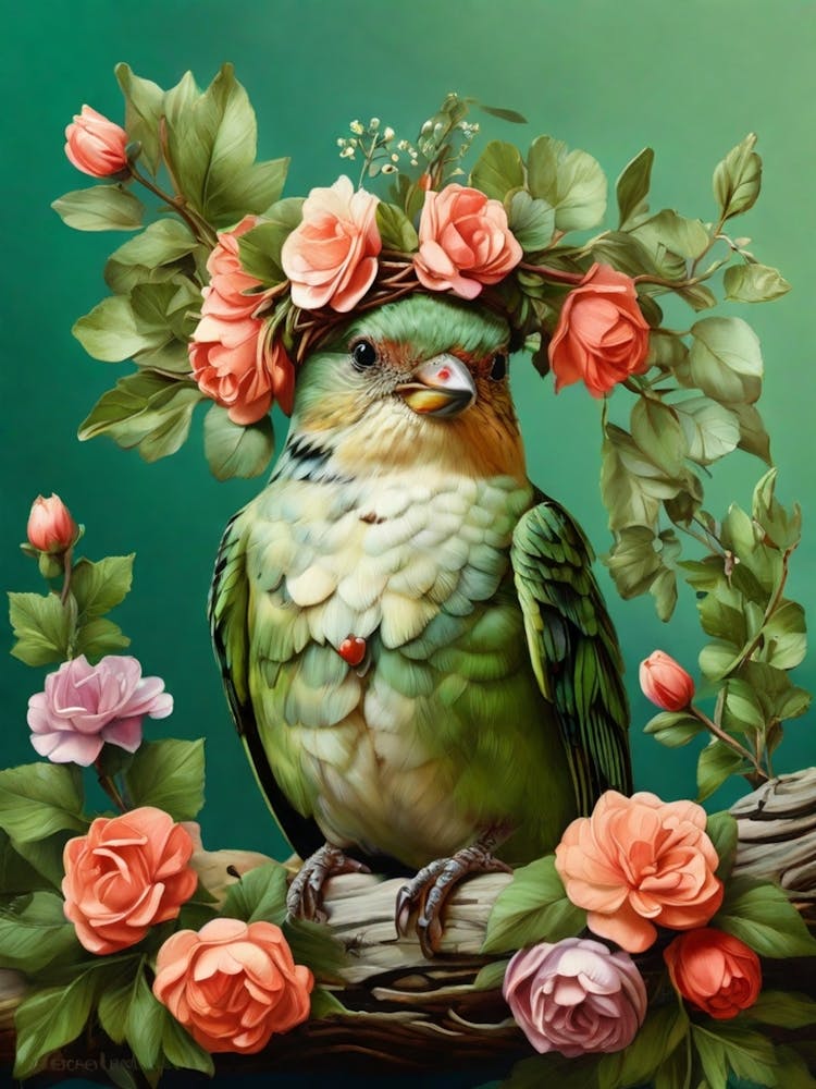 Bird In A Flower Crown 6