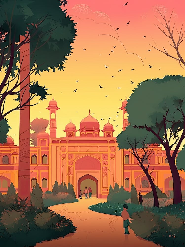 Lucknow India Travel Illustration 2