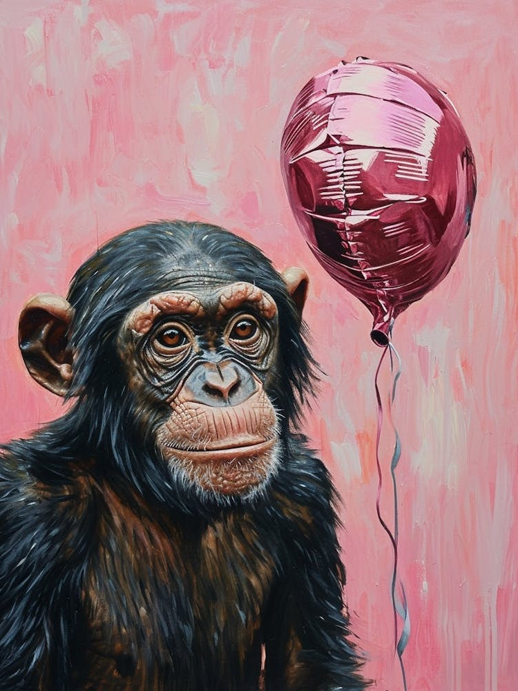 Cute Bonobo 2 With Balloon