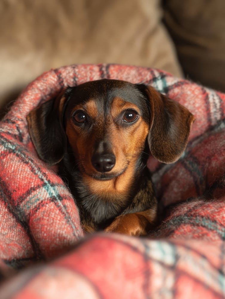 Dachshund.Generated AI. Wall 3