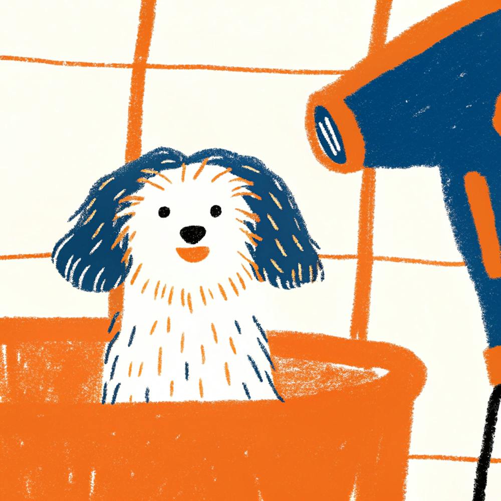 Dog In A Bath Tub