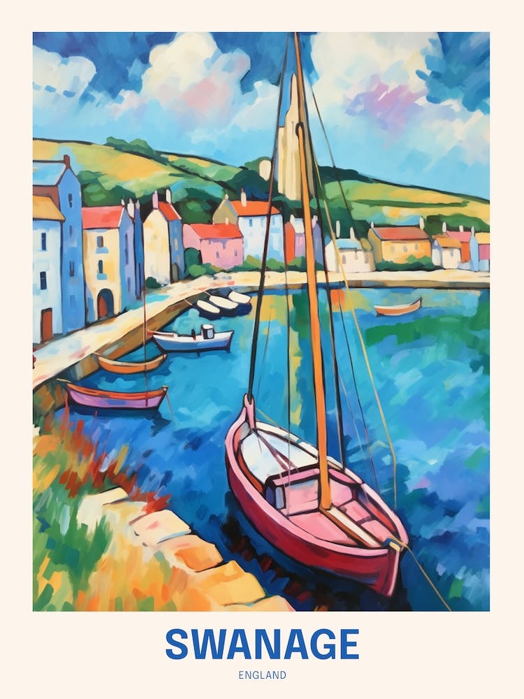 Swanage England Uk Affiche de Voyage