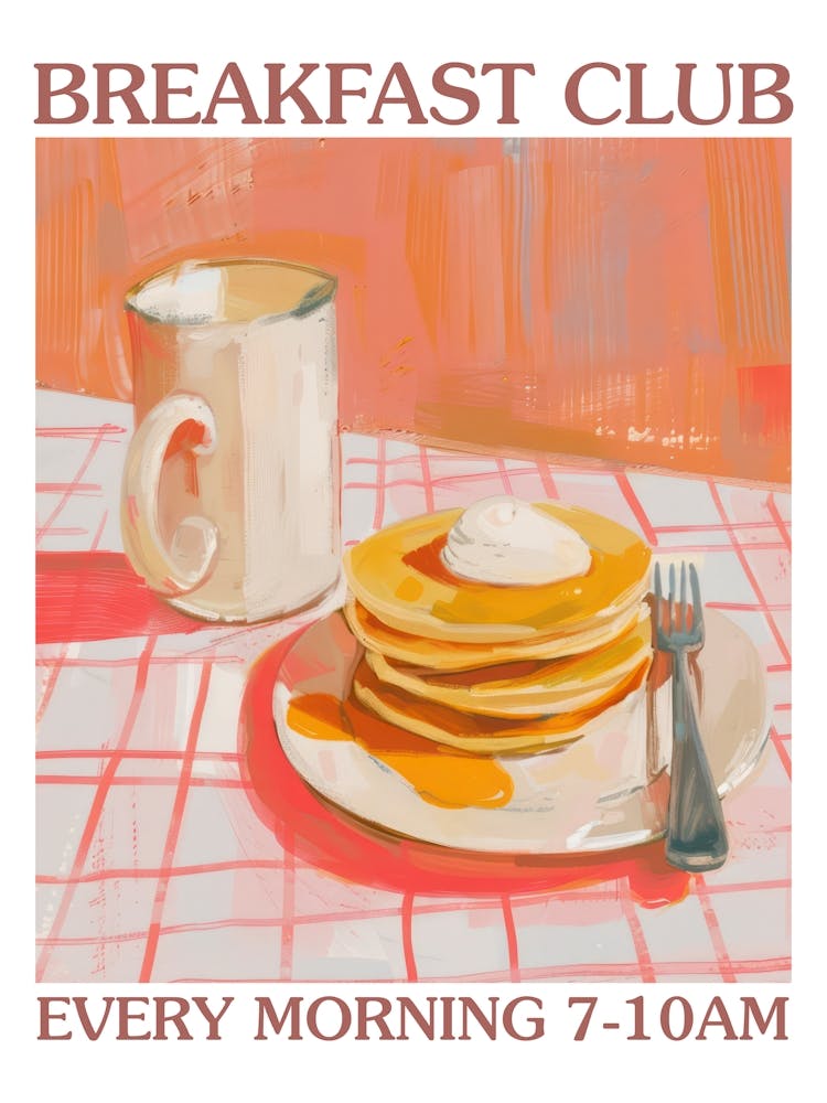 Breakfast Club Pancakes With Honey 3