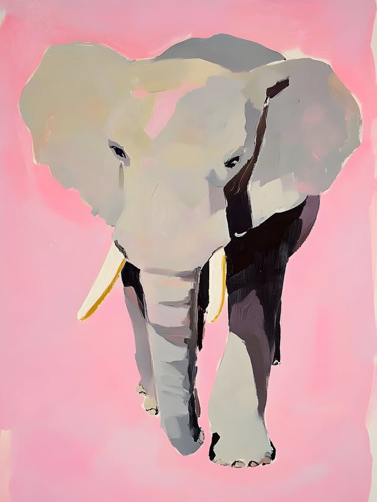 Elephant On Pink 1
