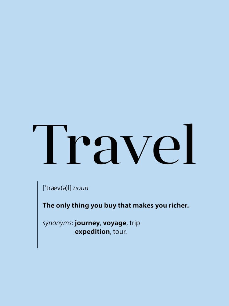 Travel. Dictionary Definition of Word Blue 