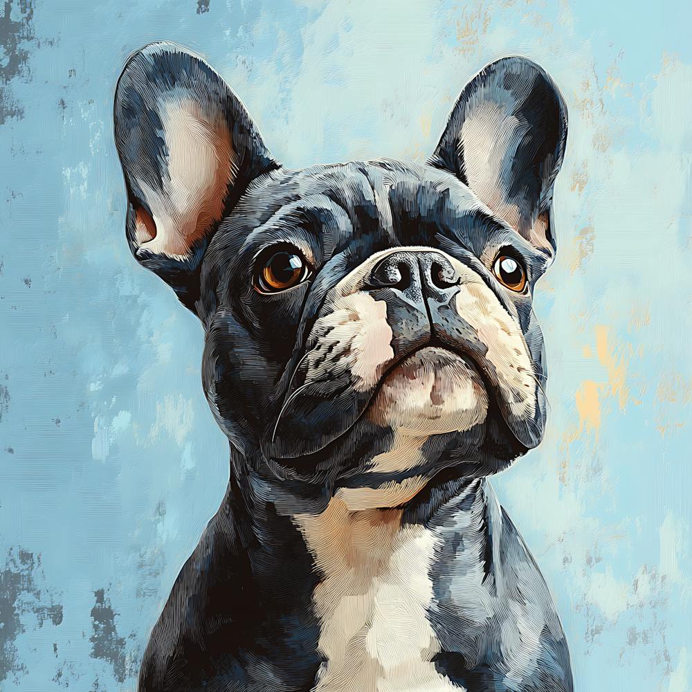 French Bulldog Calm Oil Painting 9