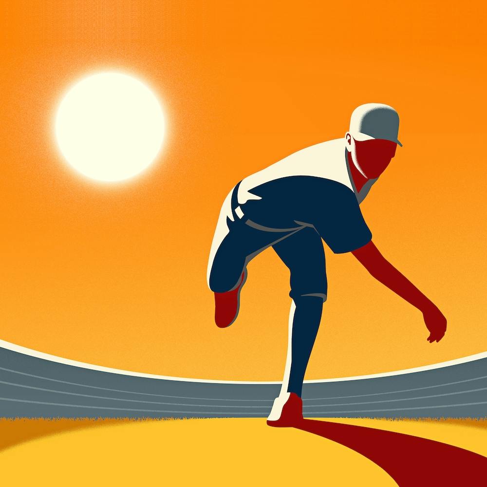 Baseball Pitcher Square