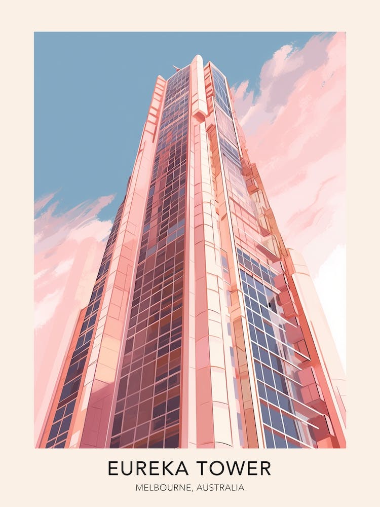 Eureka Tower Melbourne Australia Travel Poster