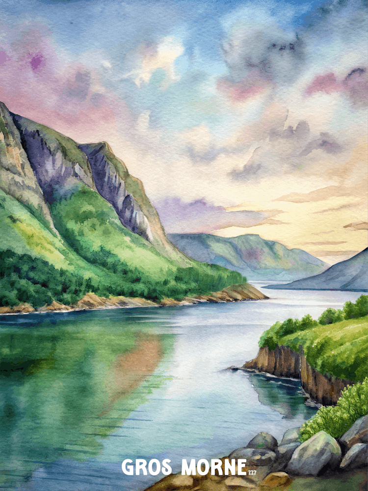 Gros Morne Nationalpark Aquarellmalerei