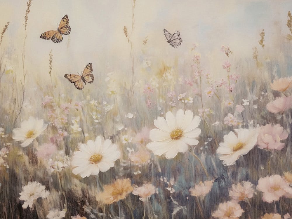 Daisies And Butterflies