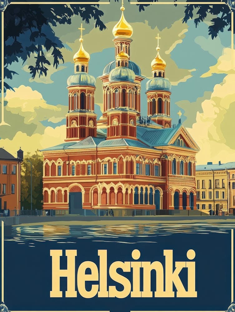 Aihrgdesign A Retro Travel Poster For Helsinki 7