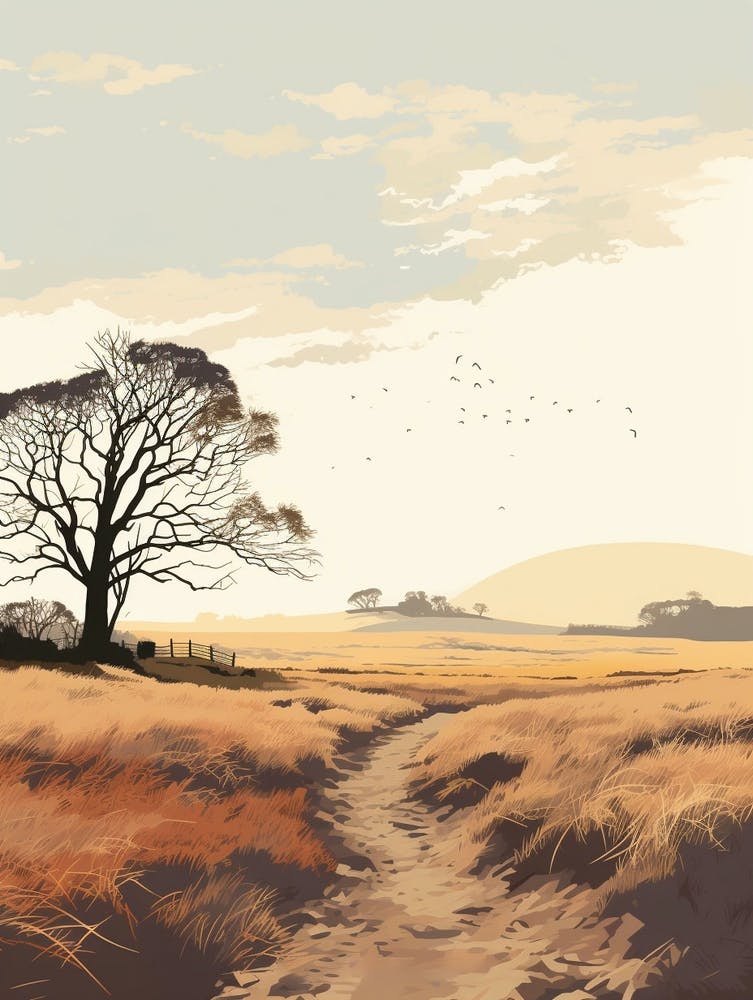 The West Mendip Way England 4 Hiking Trail Landscape