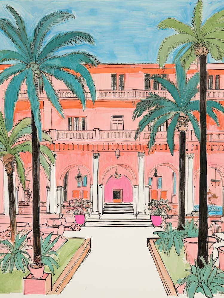 The Breakers   Palm Beach, Florida   Resort Storybook Illustration 2