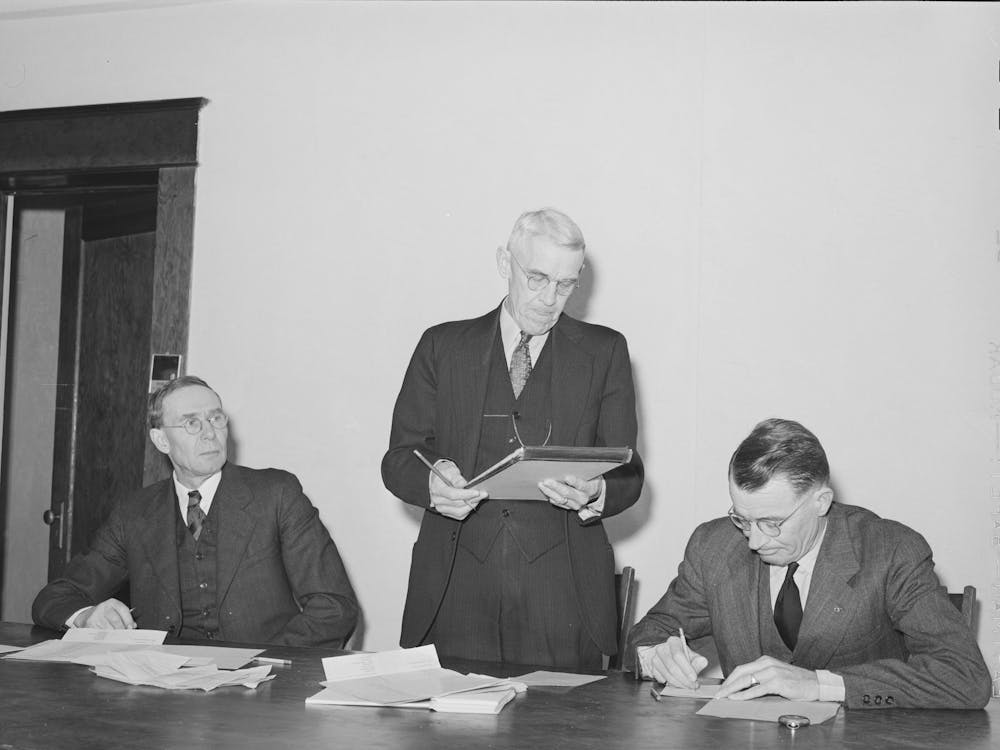 Doctor Getting Charts From Head Nurse At Hospital, Chicago, Illinois By Russell Lee