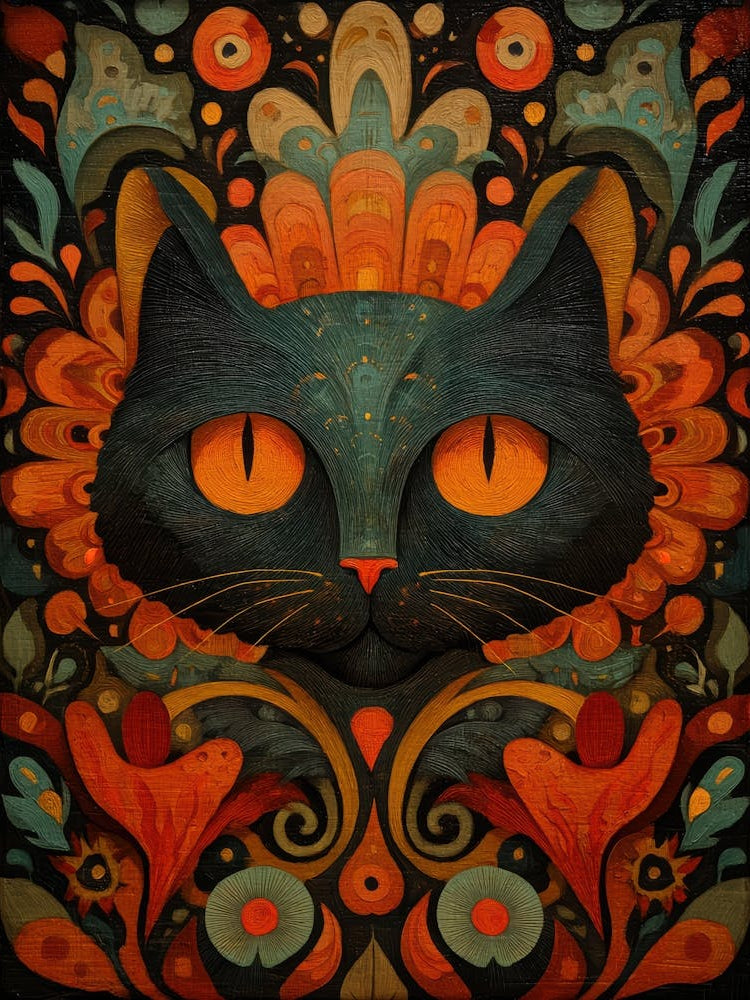 Cat With Orange Eyes