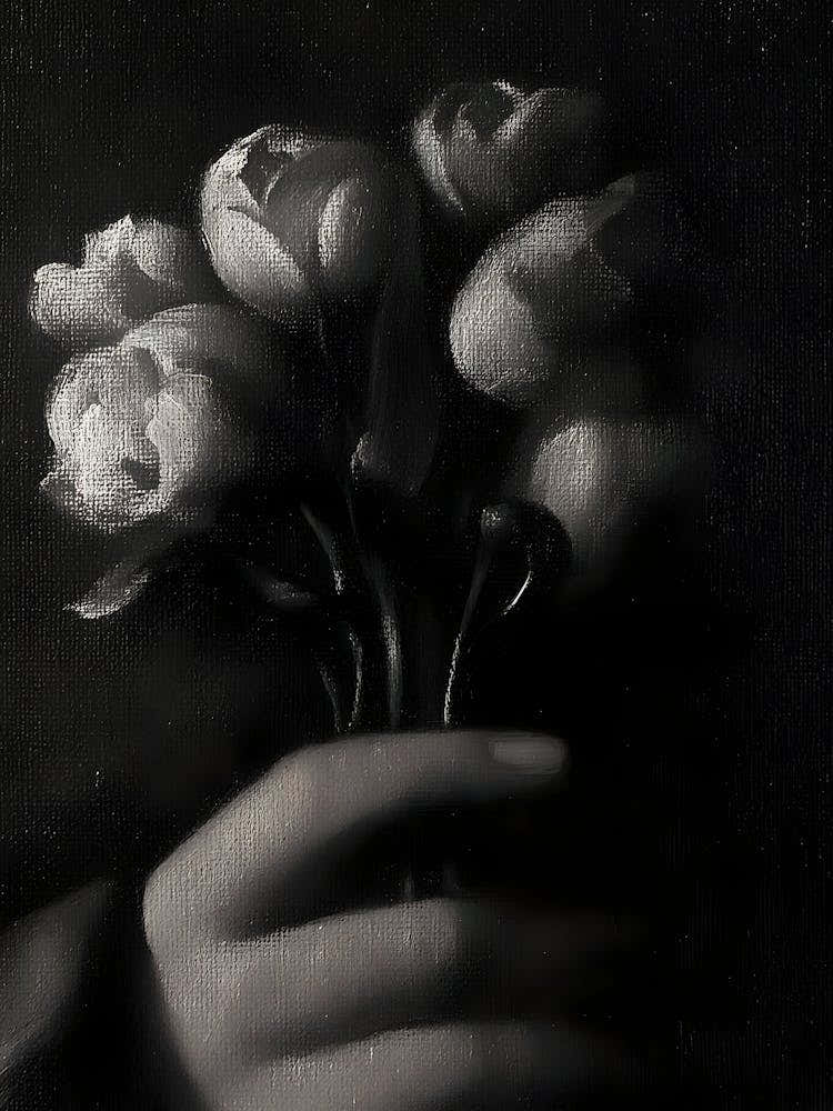 Dark Gothic Bouquet Of Flowers